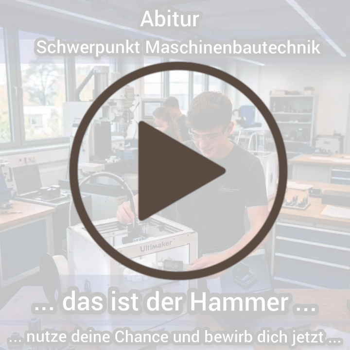 Jetzt anmelden zum Abitur mit Maschinenbautechnik!